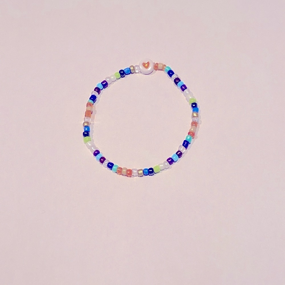 Hand Crafted Cute Bead Bracelet Heart Bead